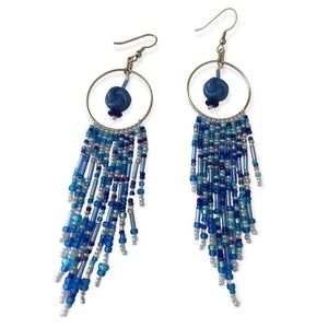 2/$50 MIX AND MATCH JEWELRY BUNDLE Handmade blue seed bead earrings